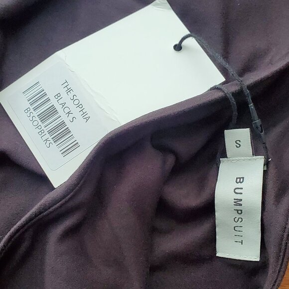 Elegant Black Midi Maternity Dress - Picture 7 of 7